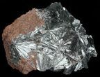 Metallic, Radiating Pyrolusite Cystals - Morocco #56956-1